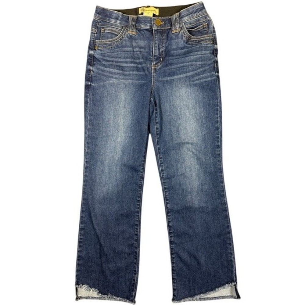 Democracy Ab technology Blue Jeans Women 6 Cropped Frayed Step Hem B2811IEV2XX